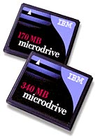IBM Microdrive memory units