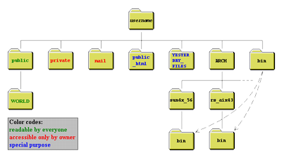 Structure of home directory