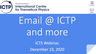 thumbnail email at ICTP and more